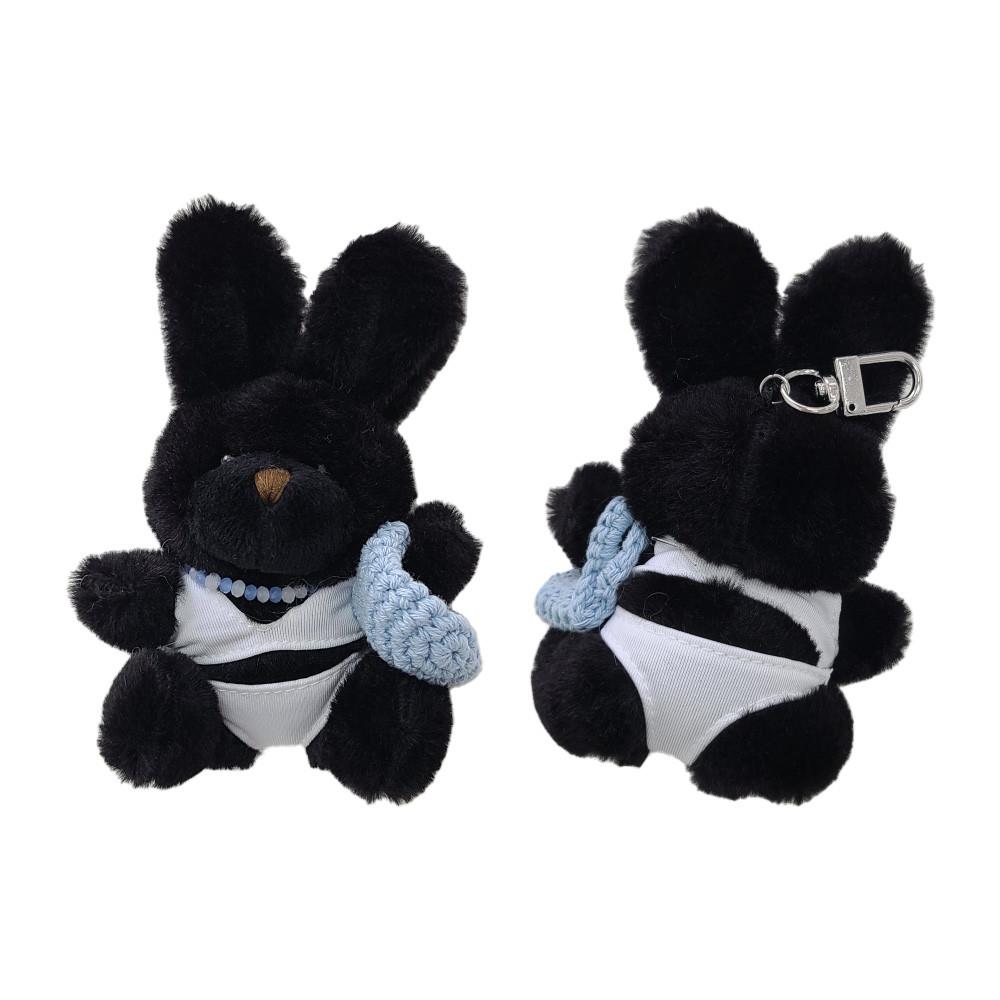 블랙 토끼 인형 키링 키홀더 가방고리 (당일출고)