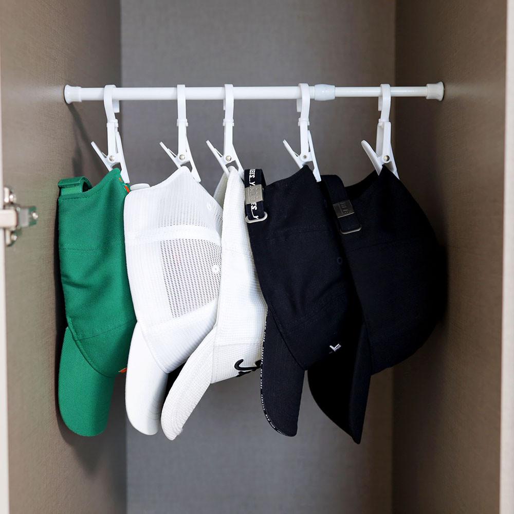 모자걸이 5P 모자집게 회전 고리