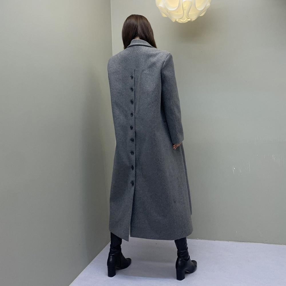 나쇼중 뒷 단추 롱 벨트 코트 [무료배송]