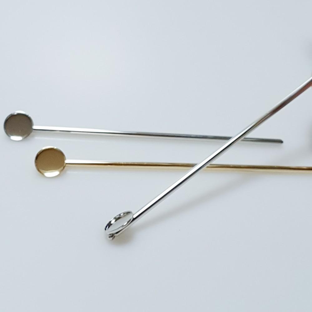 프레임 일자 메탈 비녀 레진 아트 공예 부자재