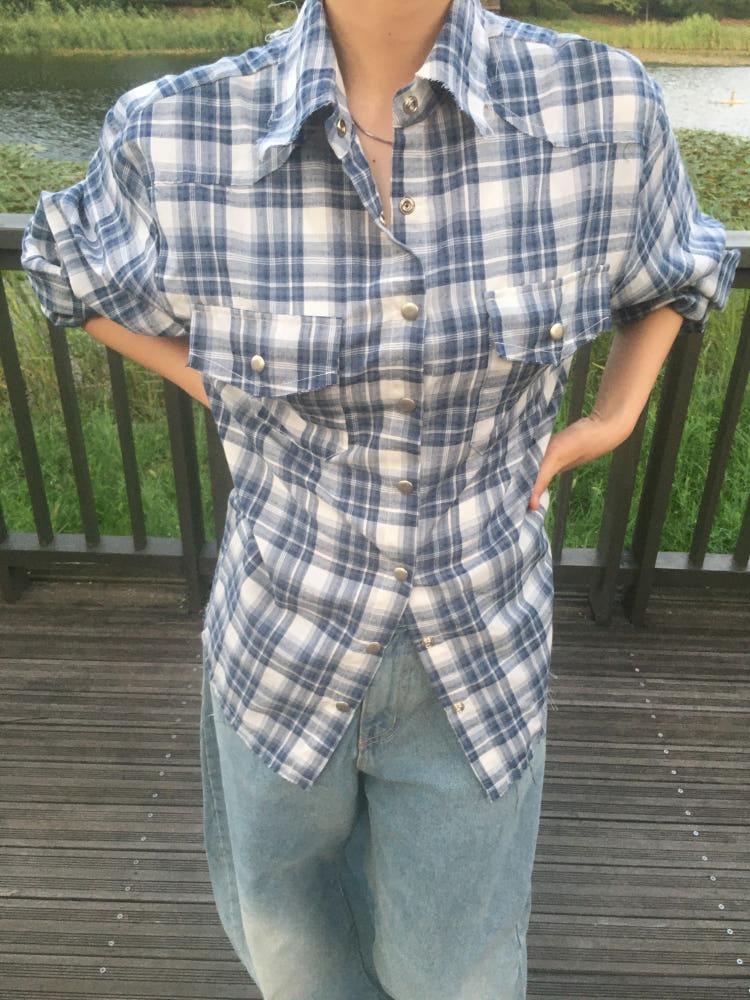 하우스 체크 셔츠 (2color)