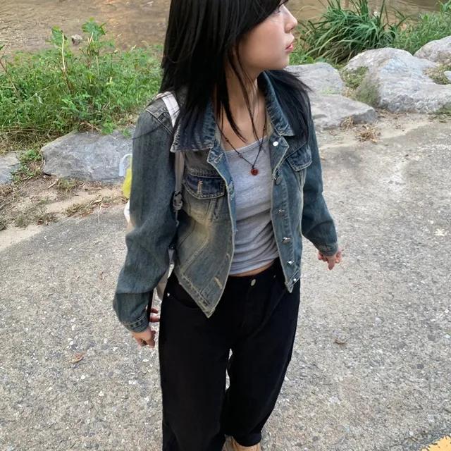 슬림 빈티지 청자켓 (1color)