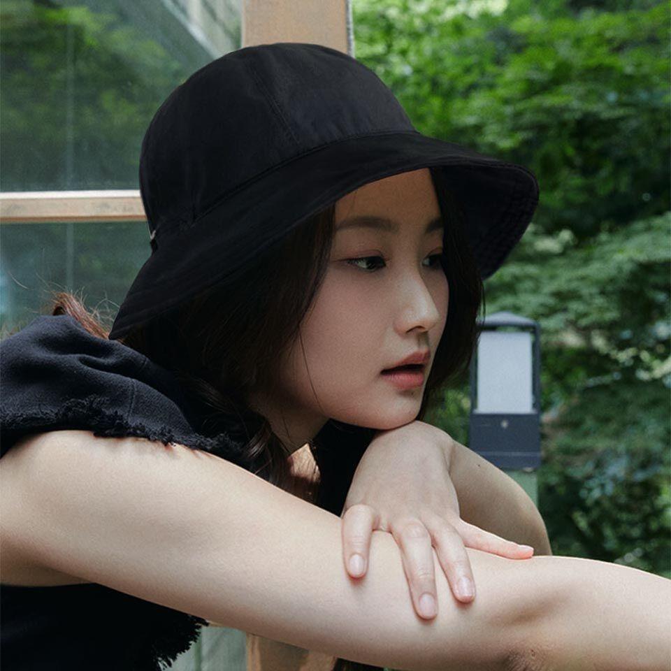코튼 너비 조절 버클 벙거지 햇 H002_BLACK