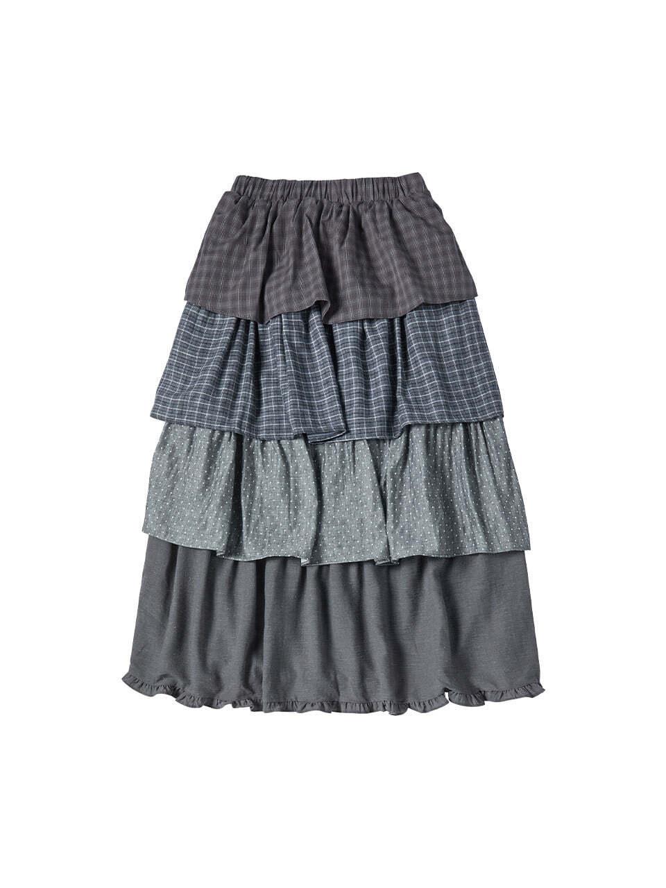 [1st_3/25 예약배송] W SOFT CHECK SKIRT [DEEP GRAY]