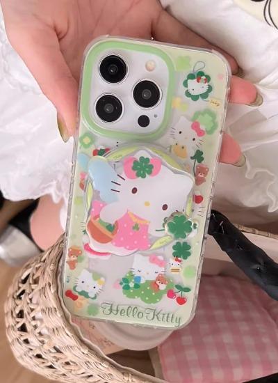 *빠른출고/거치대세트* 클로버행운 천사 고양이 맥세이프 아이폰케이스 맥세이프케이스