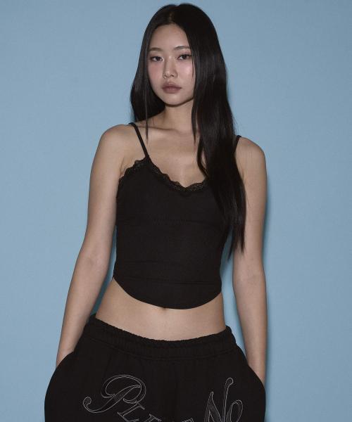 Flora lace top (Black)