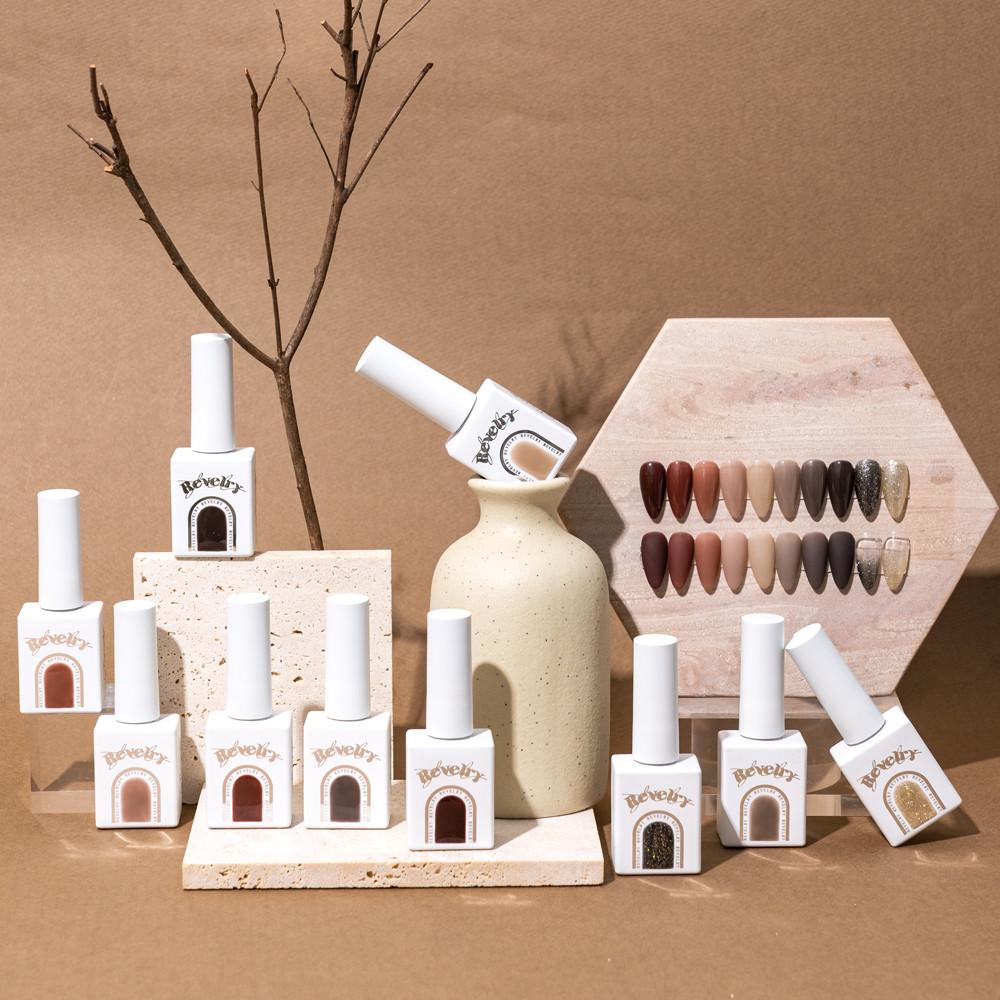 레블리 가을 컬렉션 브라운 스케일 10종 SET[시럽젤10종+자개파츠1종+플레이크1종]