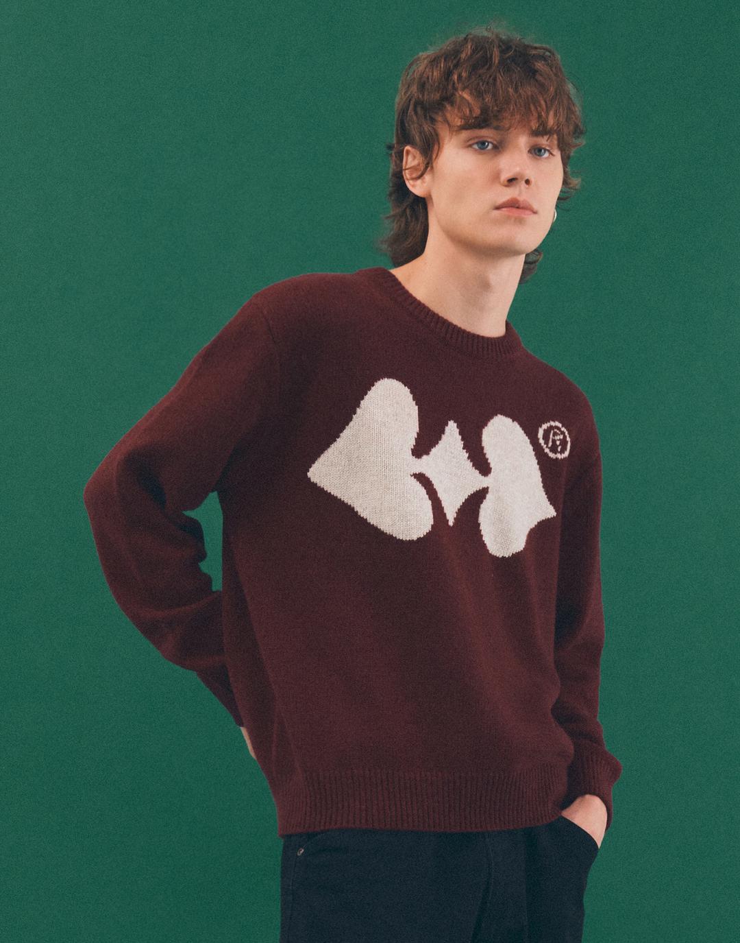 Big Symbol Sweater - Wine