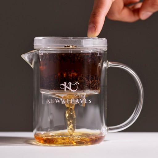 [버튼만 누르는 간편한] 브루잉 유리 티포트