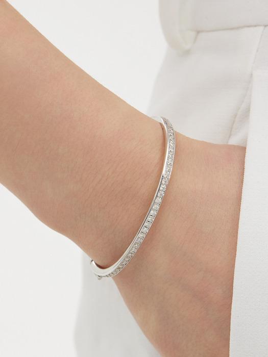 에센스 실버(W) 모이사나이트 풀파베 슬림 뱅글 HL4B54412W9