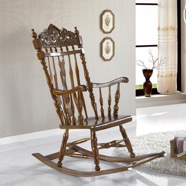 마호가니 엔틱 흔들의자