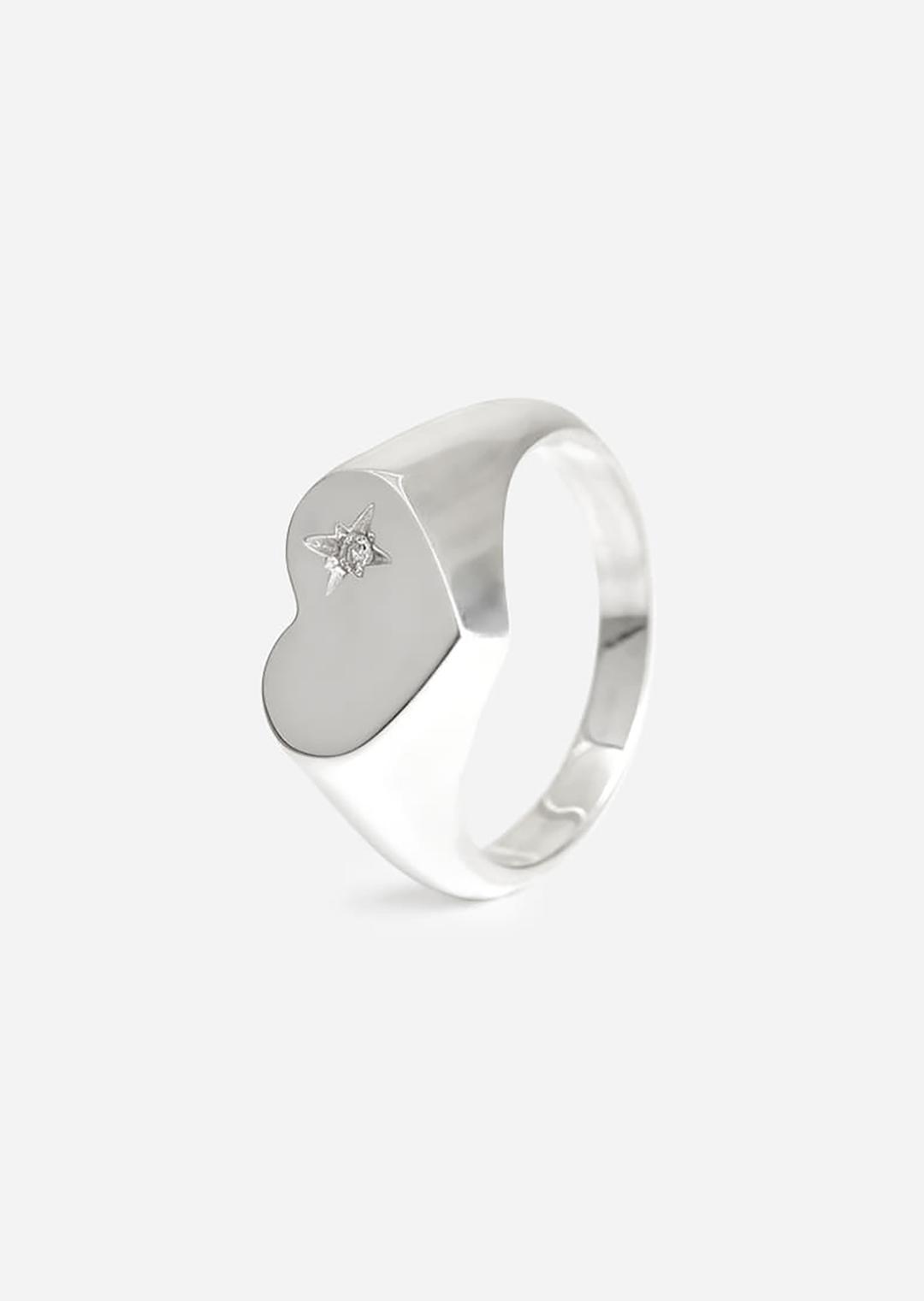 sparkling heart ring