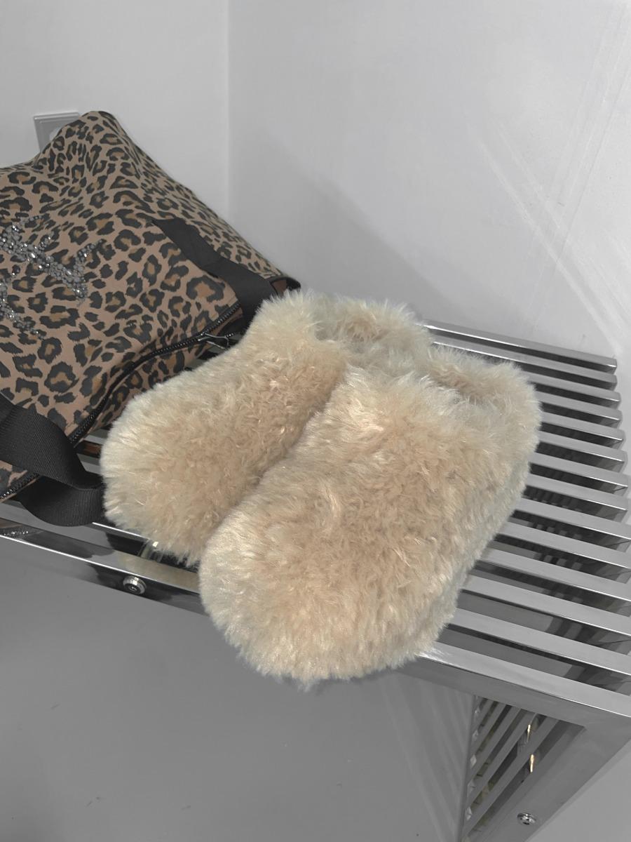 eco fur flat-form