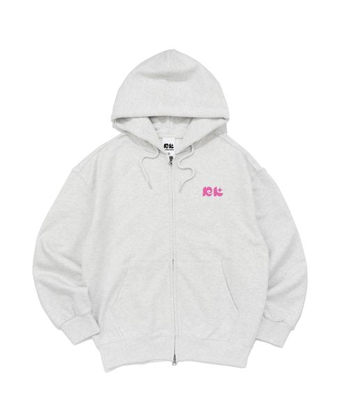 NK LOGO HOOD ZIP-UP (LIGHT MELANGE)