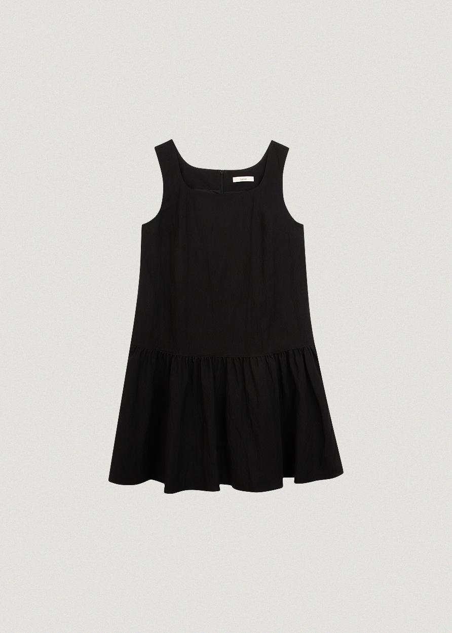 선데이업 [5th] Square Shirring Dress - Black