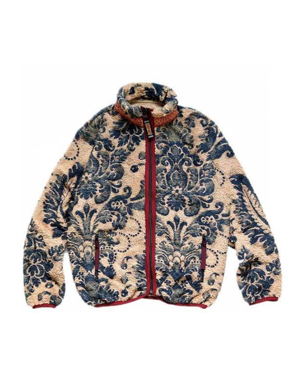 kapital 패턴 보아 플리스 집업 후리스 자켓 Damask Fleece Jacket [스트릿 편집샵 람스]