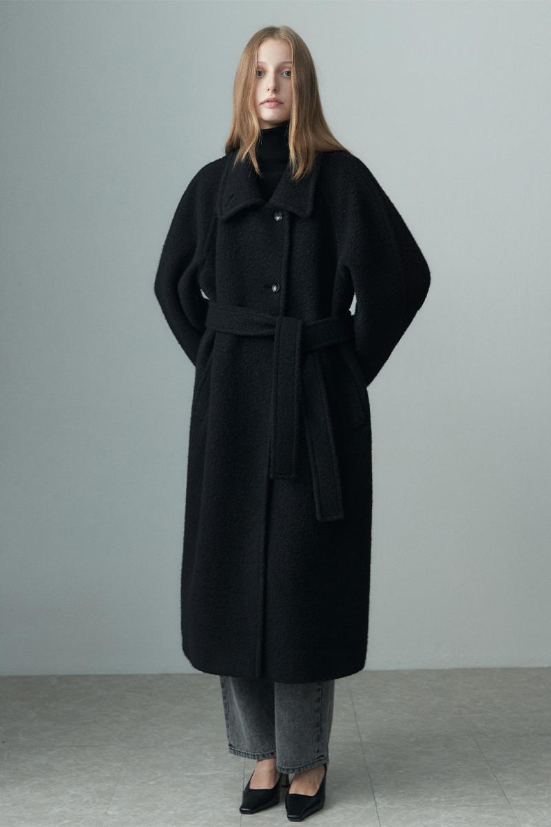 BELTED SHEARING LONG COAT
