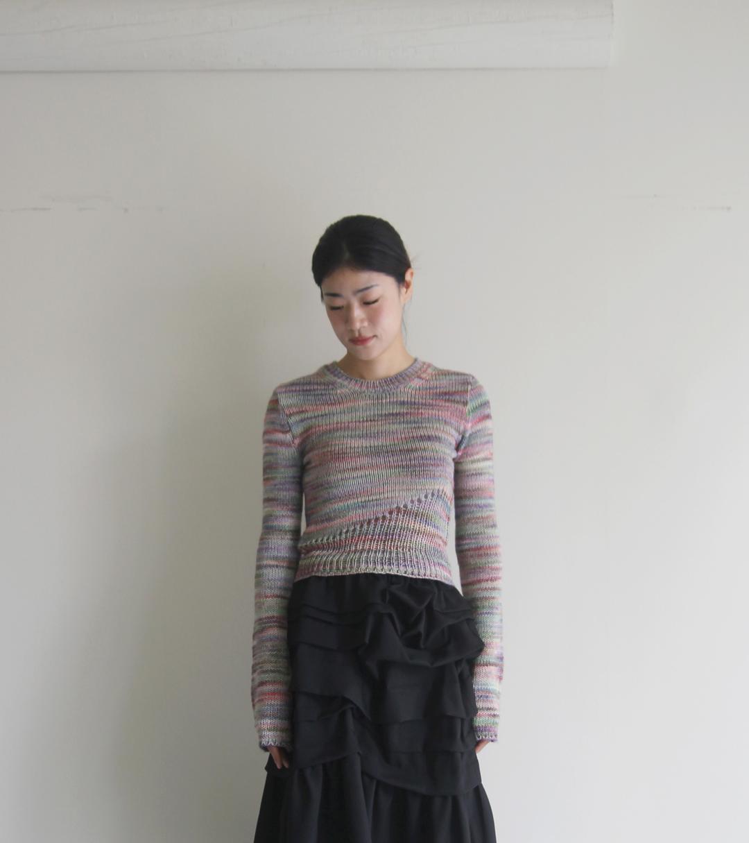 vintage multi knit(purple) 빈티지 멀티 니트