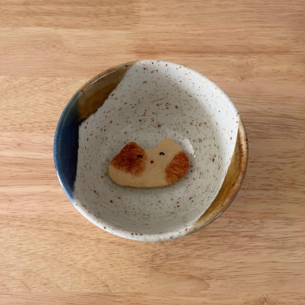 [bakha] calico cat bowl | 삼색냥 볼