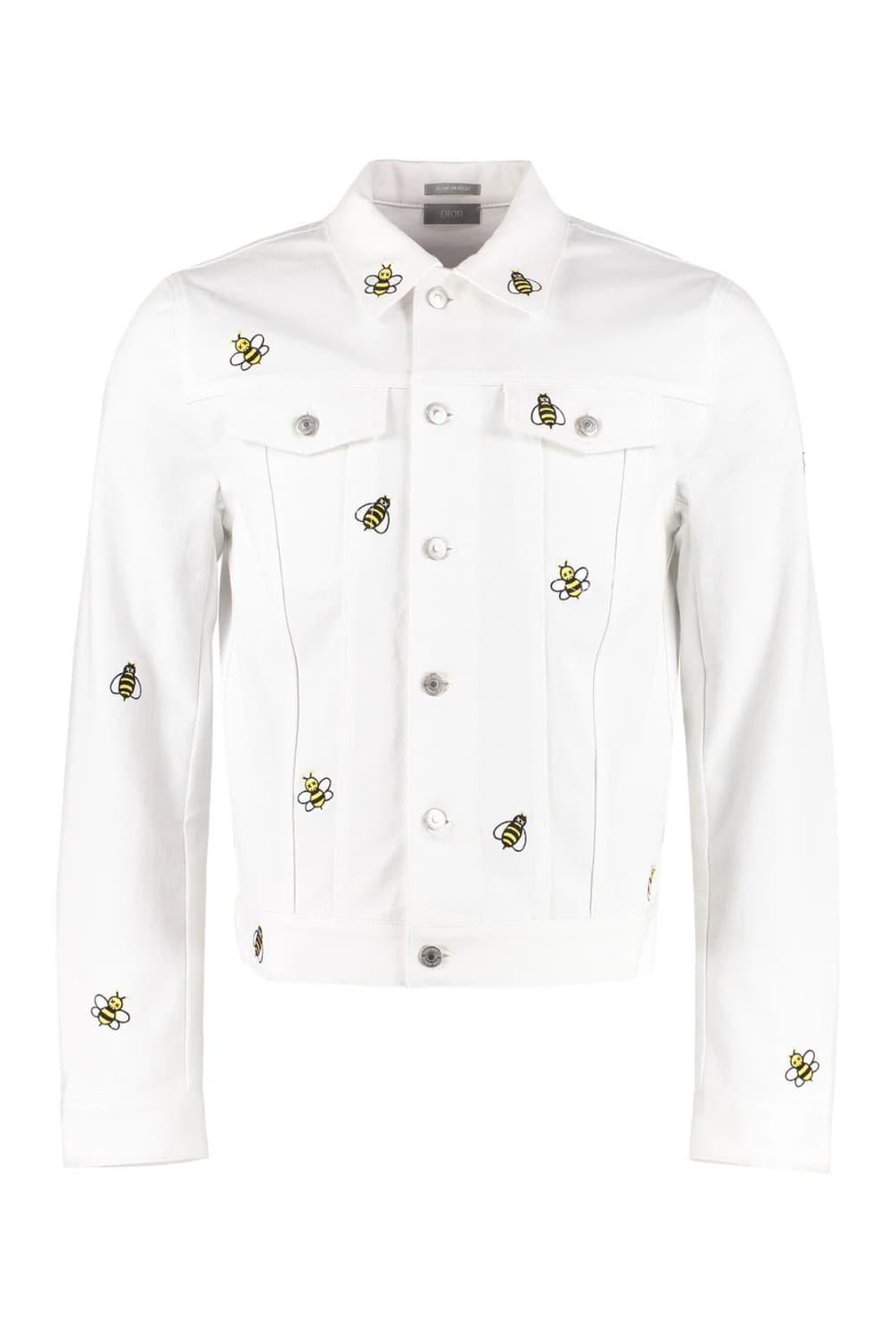 [44] 디올 카우스 남성 꿀벌 자수 데님 트러커 자켓 | 후루츠패밀리