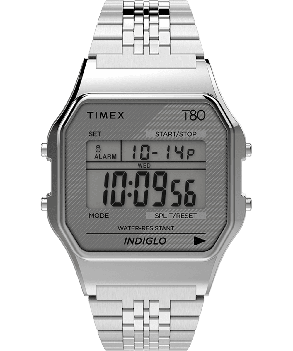 Timex T80 34mm Stainless Steel Bracelet Watch