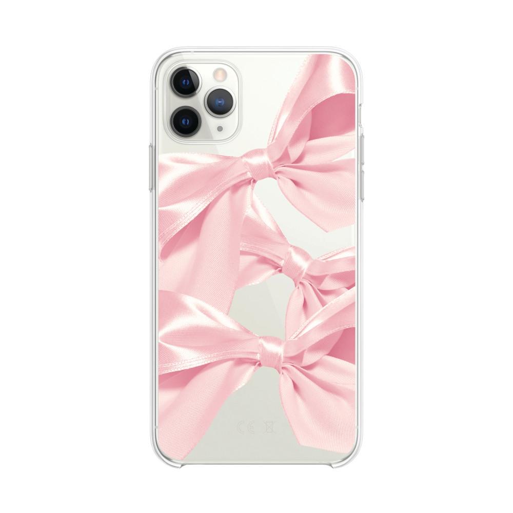 Pink Ribbon 아이폰12/12pro 리본케이스 주문제작 투명젤하드