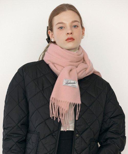 WOOL MUFFLER LIGHT PINK