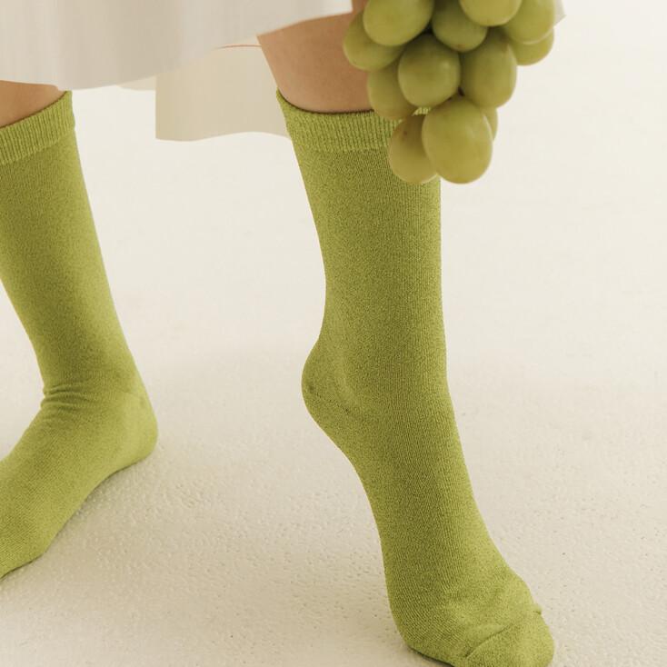 Glitter Socks Lime