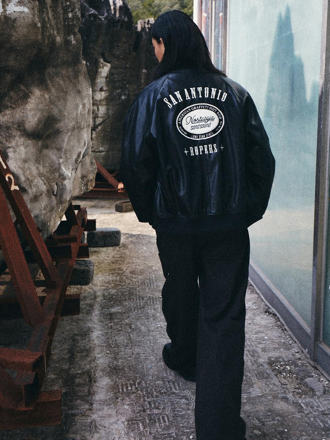 San Antonio Vegan Leather Blouson - Black
