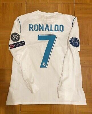 Real Madrid 2017-18 홈경기 호날두 #7 플레이어 버전 긴팔 UCL 저지