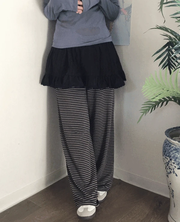 stripe banding pants (3color)