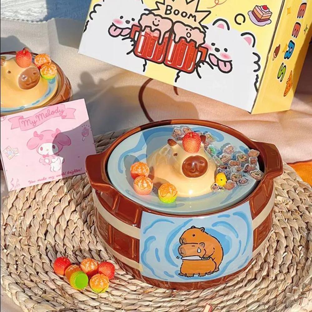 카피바라 라면 그릇 도자기 국 탕 찌개 볼
