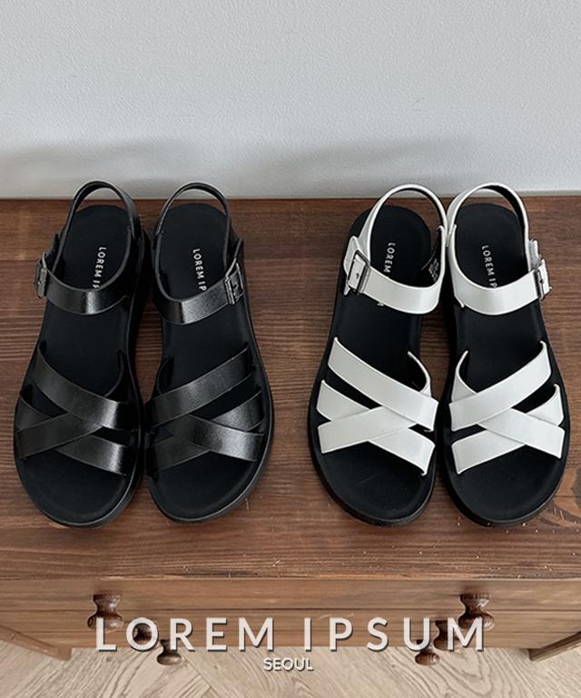 로렘입숨 [마약벨크로⭐시즌오프특가]키높이 바캉스 크로스 스트랩 벨크로 샌들