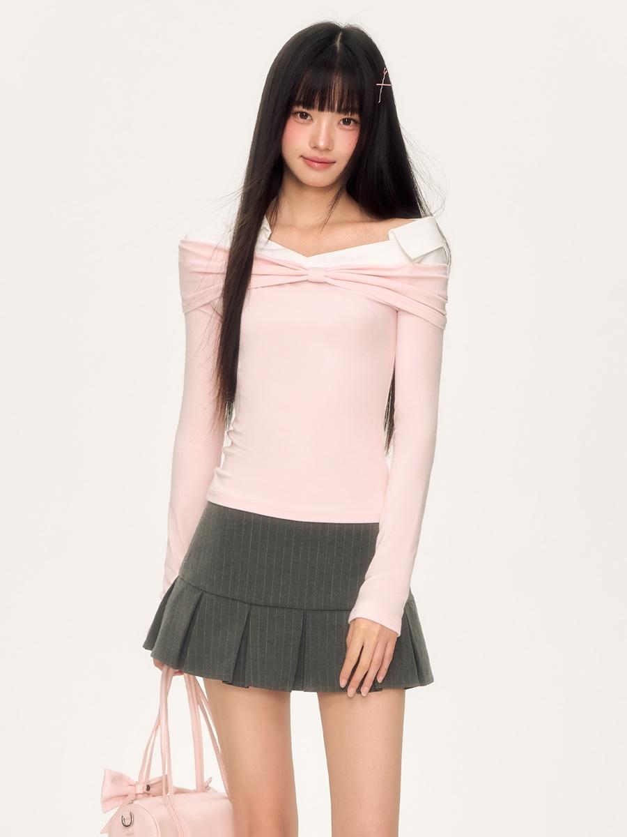 Weekendhub Blush Twist Ribbon Top