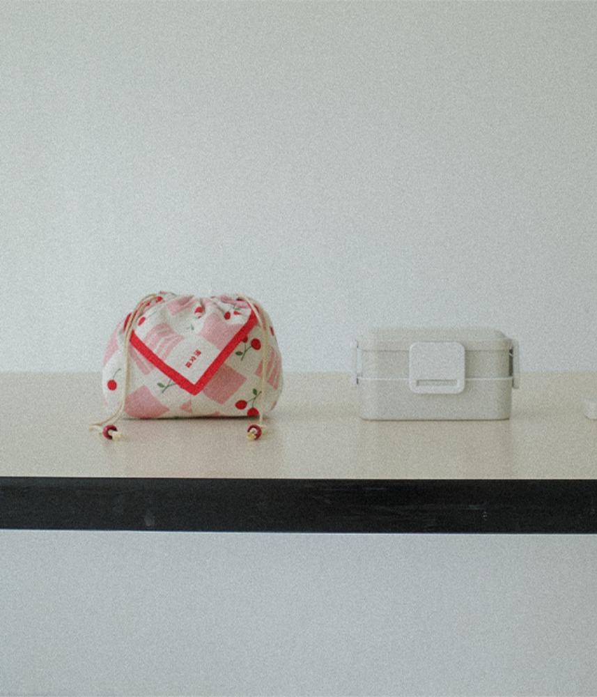[미구소상점]  3rd restock ! シングルせたい  일인가구 - bento drawstring pouch CHERRY