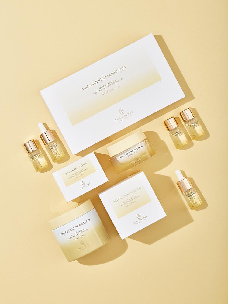 더하르나이 유자C 브라이트업 3종세트 (토너패드+앰플+크림)