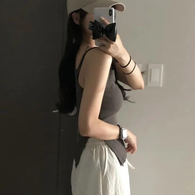 <몸매보정대박템>언발리본 슬릿 슬리브리스 나시 (2color)