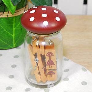 데꼴 우드클립&보관유리병 (브라운)