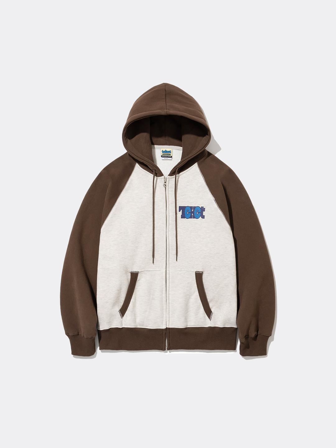 테켓 EPISODE ZIP-UP HOODIE-BROWN