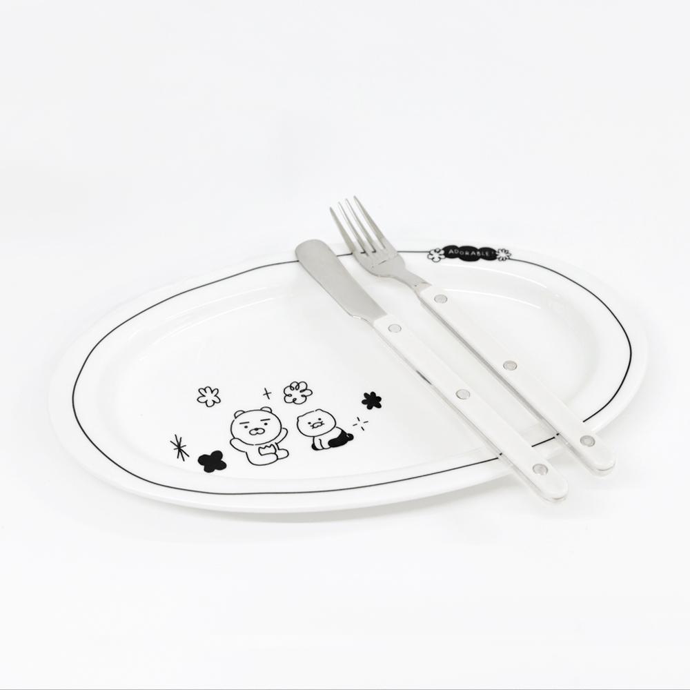 카카오프렌즈 두들두들 접시 1P 라이언&춘식이