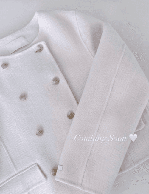 러체 Pony hand-made coat 여성 연핑크 울 핸드메이드 코트