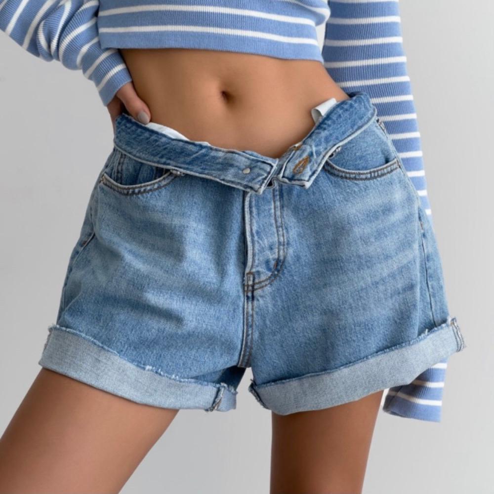 오버사이즈 빈티지 컷팅 데님 쇼츠 반바지