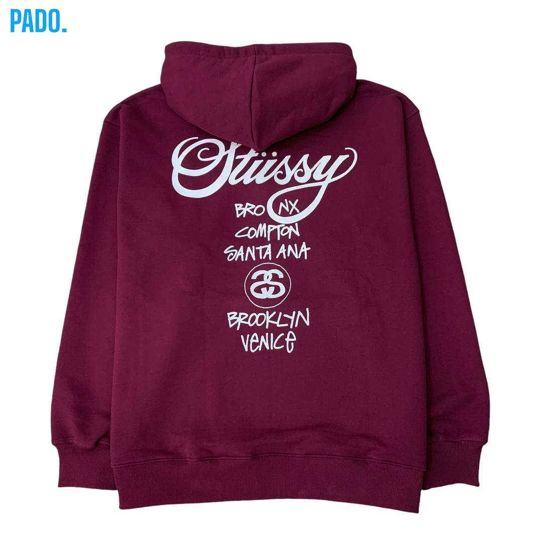 스투시 월드투어 후드 (베리)