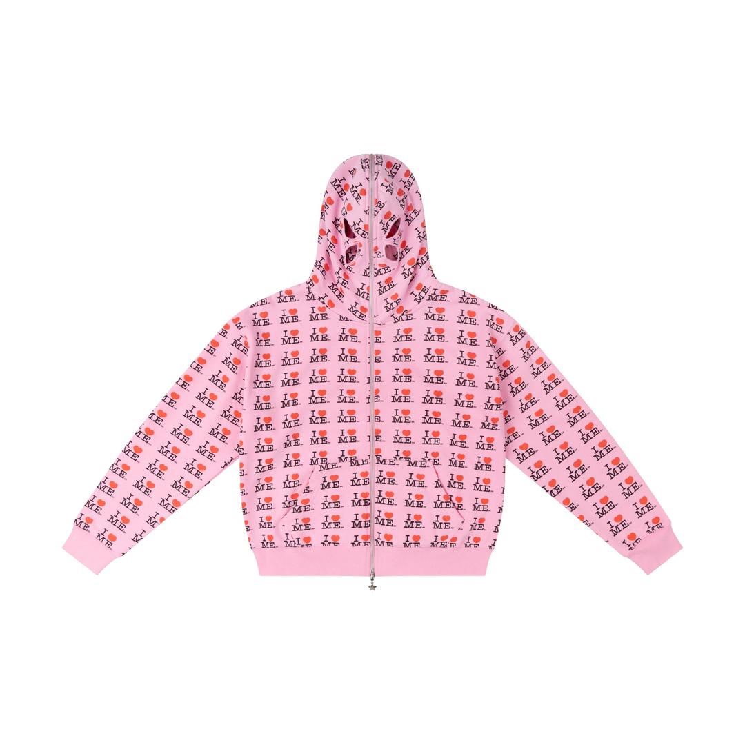 PINK I HEART ME BUTTERFLY HOODIE - XXS
