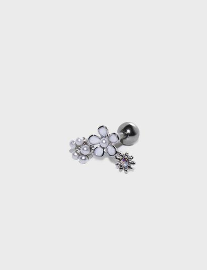 [Piercing] Three Flower White