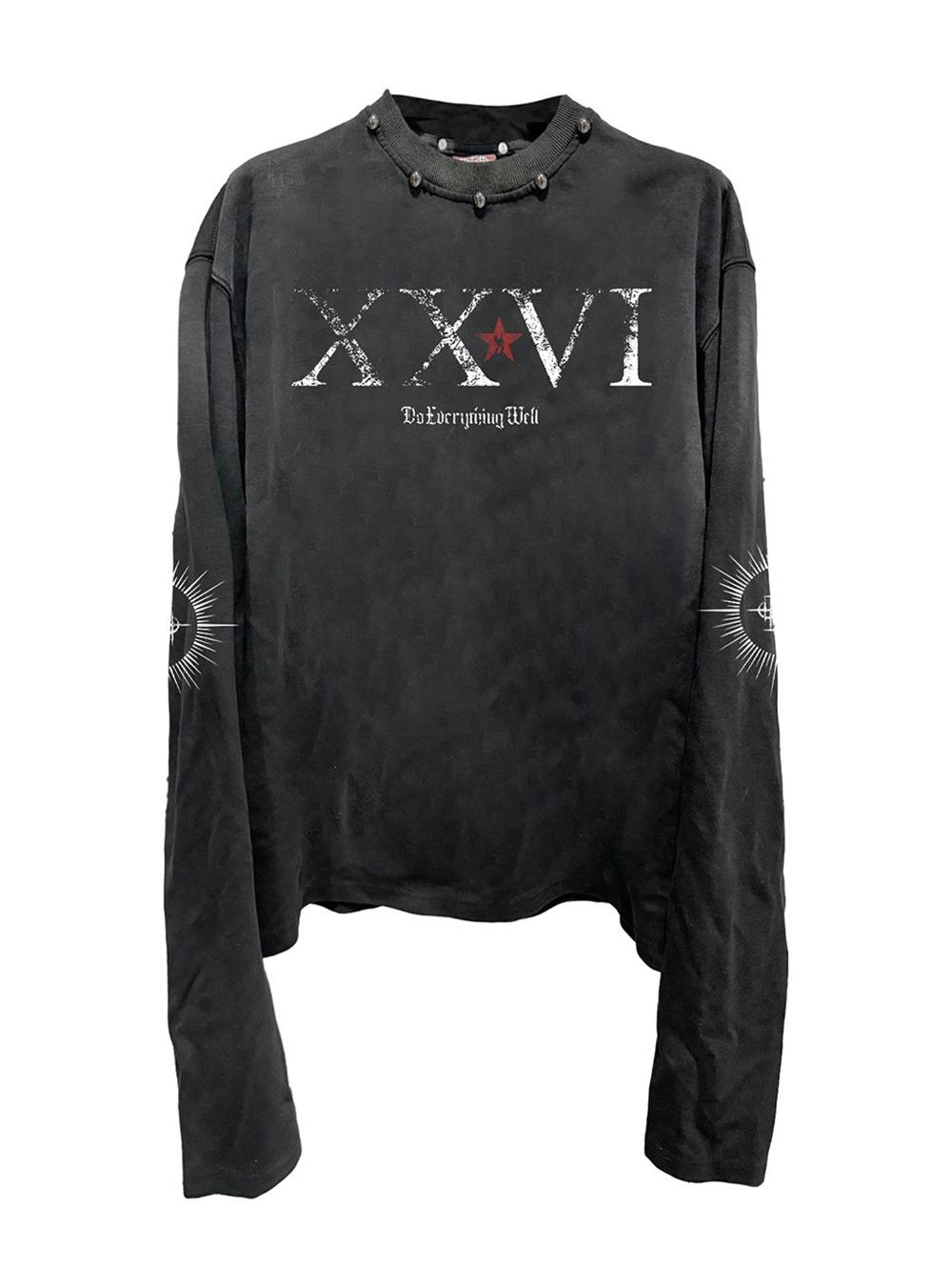 [DETW] Washed Black Long Sleeve Top