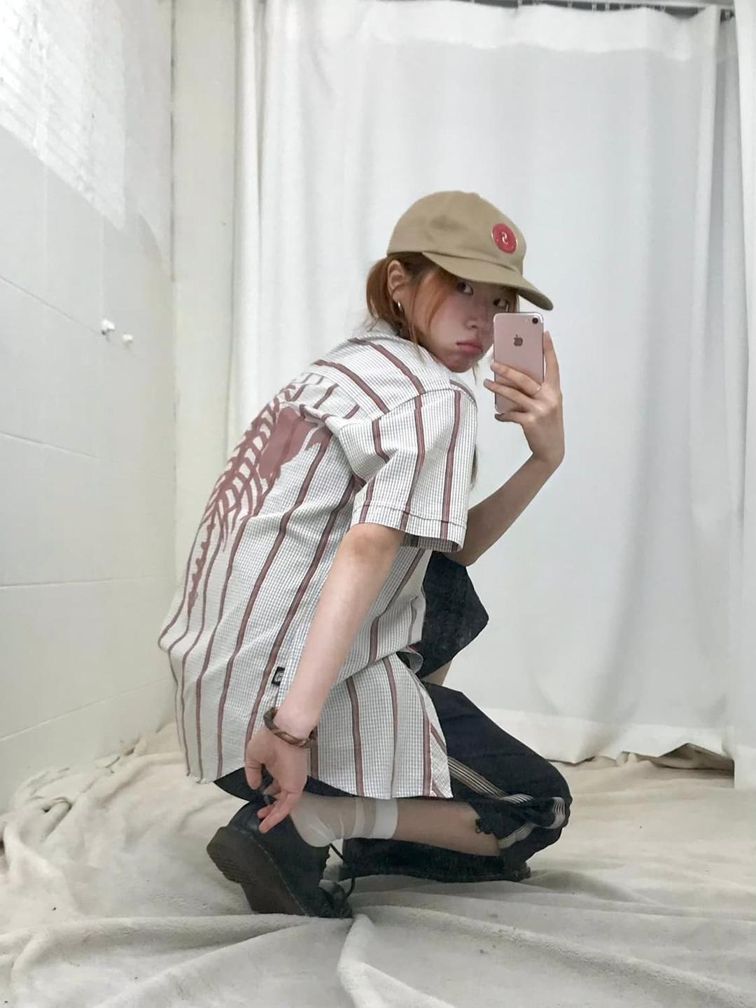 🩻 스윙잉 본 커스텀 디젤 스트라이프 체크 반팔 셔츠 | 후루츠패밀리