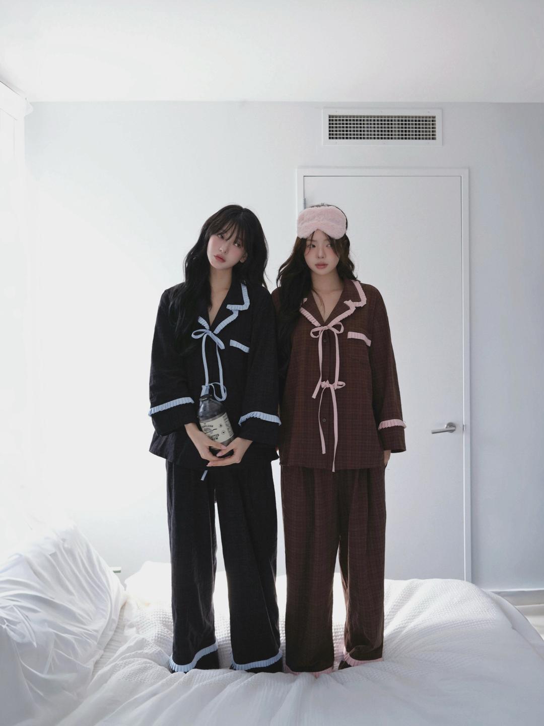 이브오브 [FW신상🍂] 체크리본파자마