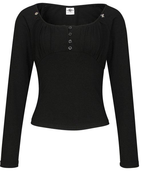 BIJOU T-SHIRT IN BLACK(셔링 티셔츠)