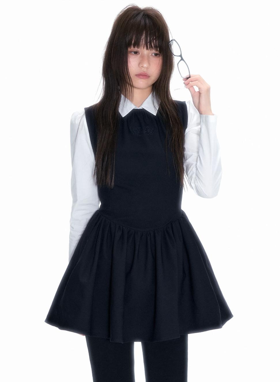 NECY STUDIO Wing Little Black Puppy Dress